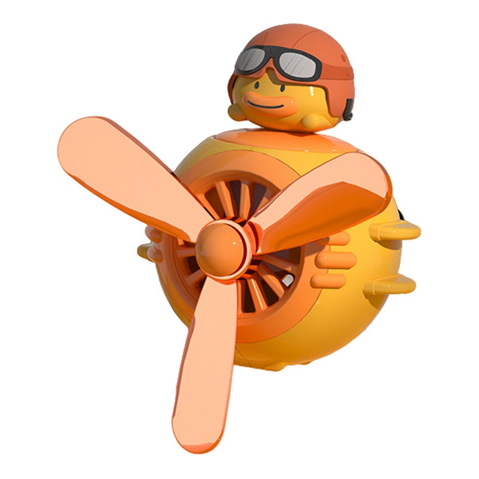 Car Air Freshener Air Vent Mount Rotating Propeller Cartoon Duck Rabbit Pilot Clip Type Mini Automotive Aromatherapy Diffuser Air Outlet Fan Ca