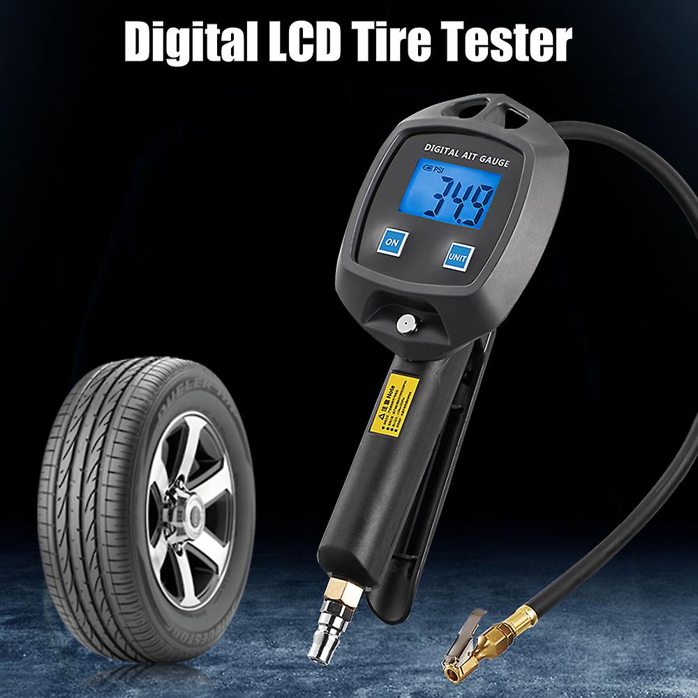 High-precision Monitoring Inflation Gun Universal Car Tire Manometro 0-18kg/cm2 0-1800kpa Tire Pressure Gauge Digital Display