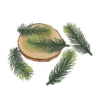 Xmas 10pcs Simulation Water Grass Pine Needle Fake Plastic Pine Grass Decoration For Home Wedding Anniversary Party Decor