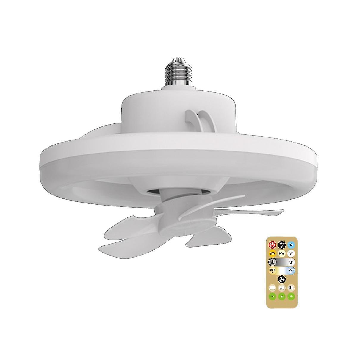 360  Rotating Ceiling Fan Light E27 Intelligent Fan with Remote Control Led Fan Light Compatible wit