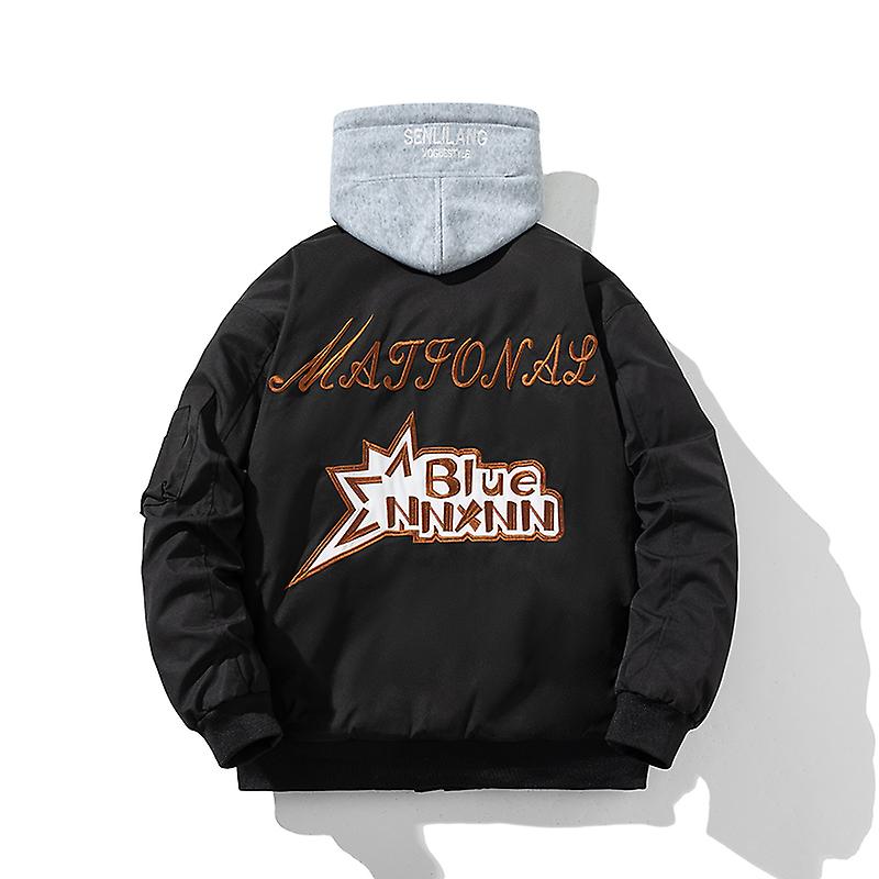 ז'קט מפציץ אמריקאי גברים נשים מעיל טייס וינטאג 'אותיות רקמה