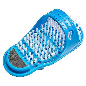 Meidong Foot Scrubber, masajeador de limpieza de pies removedor de piel muerta para piso de ducha con ventosa (1 pieza azul)