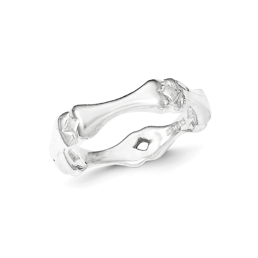 925 Sterling Silver Solid Back Polished Bone Ring Ring for Women - Ring Size: 6 to 8
