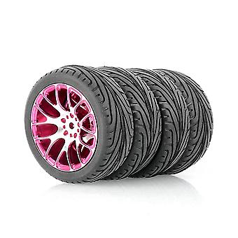 4 st för 1/10 allmänt- Flat Running Tire Wheel Hub Road Racing Run ...