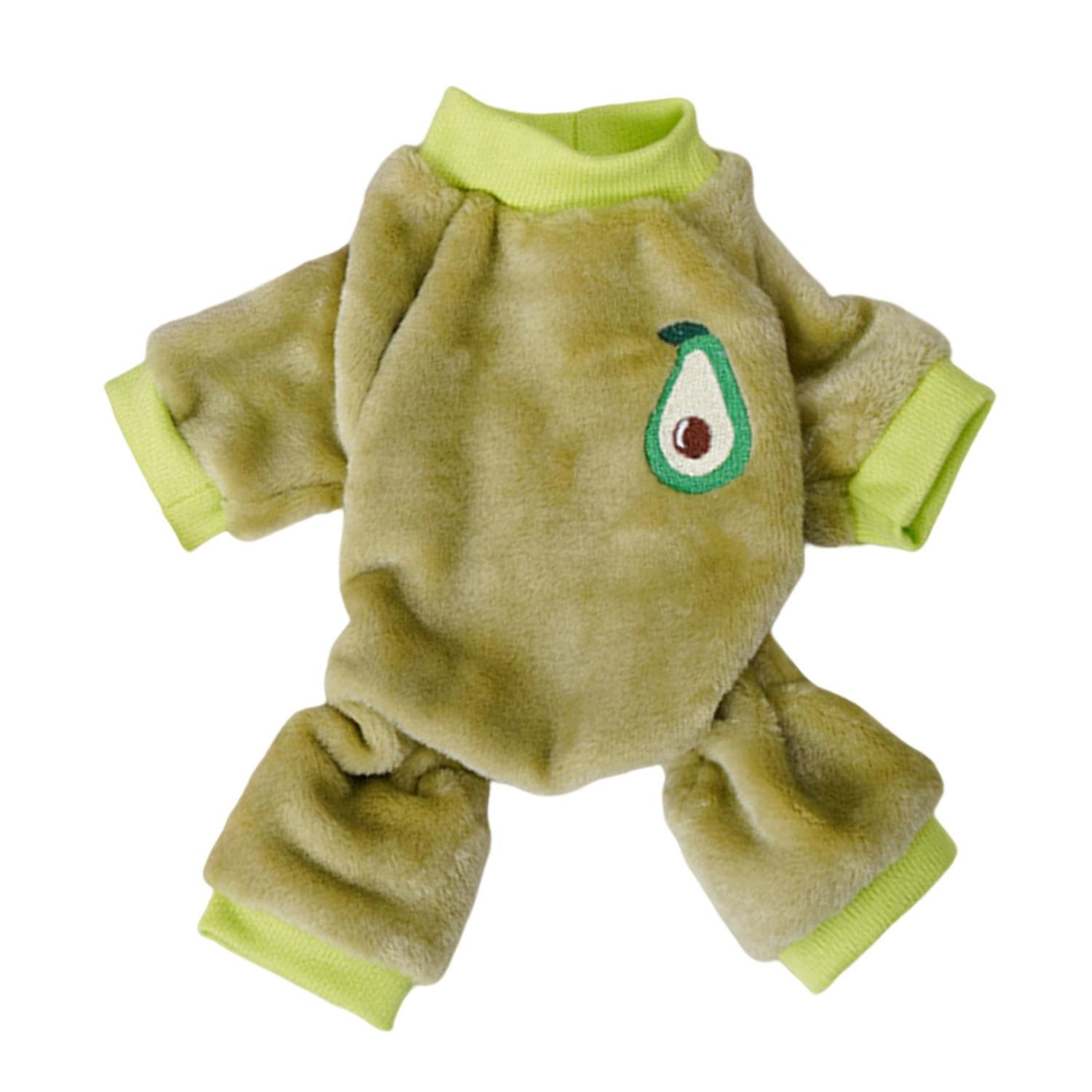 ZHOUBA Pet Clothes Fruit Pattern Soft Cat Dog Clothes Four-legged Pyjamas Overalls Pet Supplies