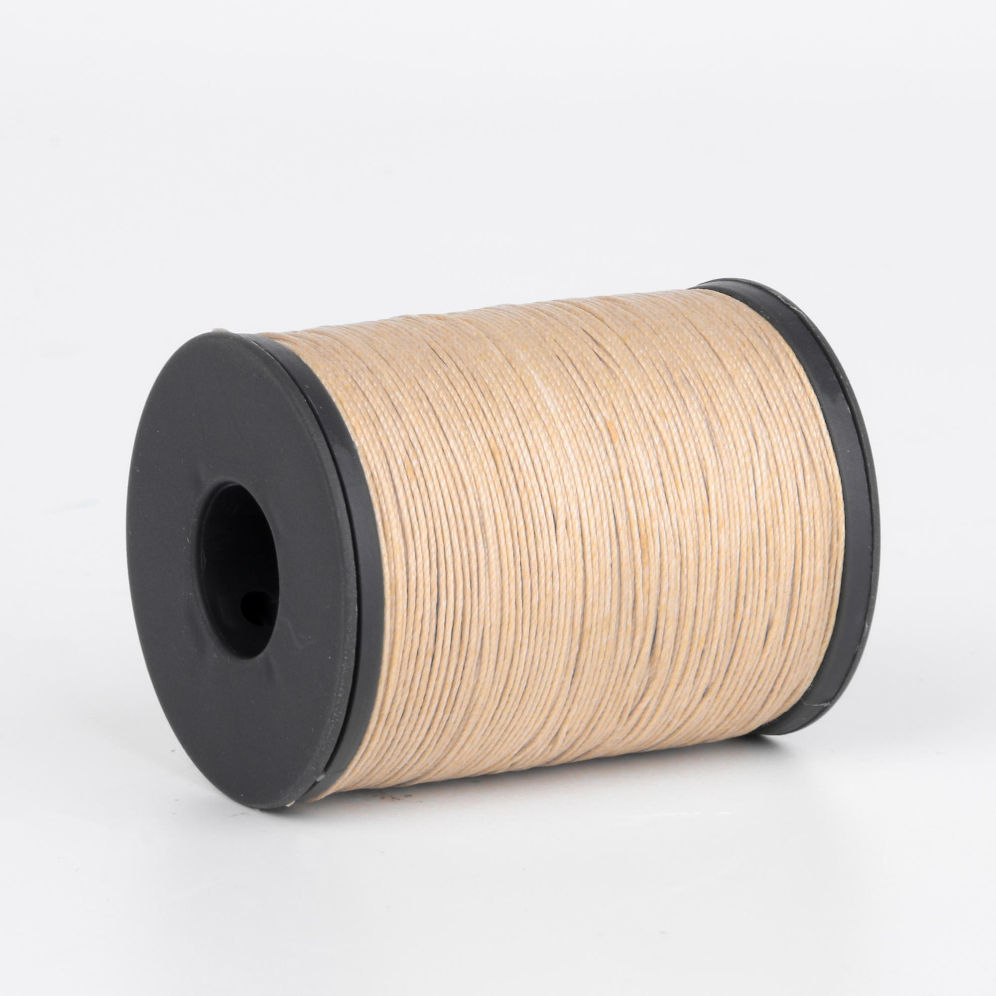 Craft DIY Flax Waxed Linen Sewing Wax Cord String Beige 0.55mm Dia