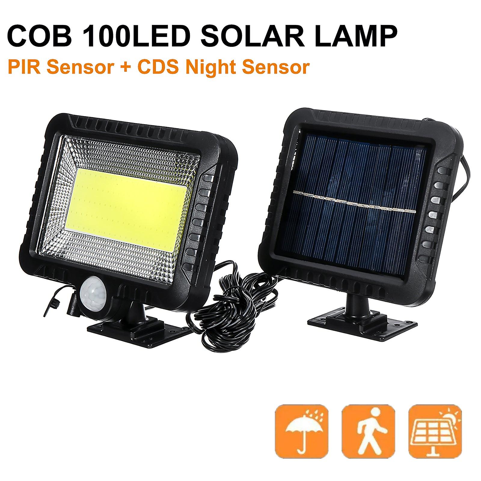 Cob 100 Led Waterproof Ip65 Pir Solar Motion Sensor Outdoor Flood Lamp Light