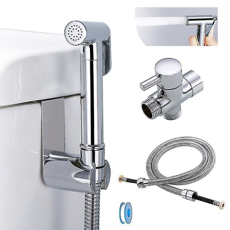 Bidets Toilet Hand Held Bidet Sprayer Kit With Hose T-adapter Holder