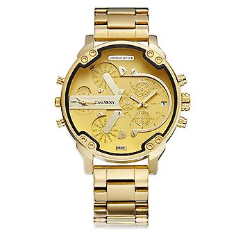 CAGARNY 6820 Reloj de cuarzo con correa de acero impermeable