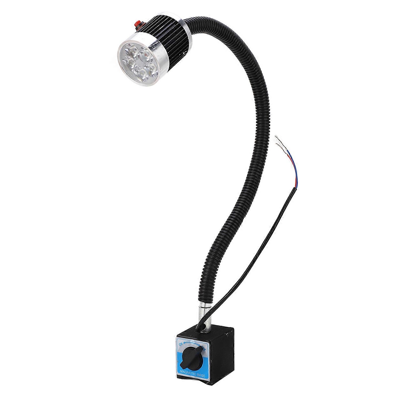 LED Machine Tool Lamp Flexible Gooseneck Magnet Base High Bright Soft White Lighting CNC Lathe Machine Light AC220V 5W