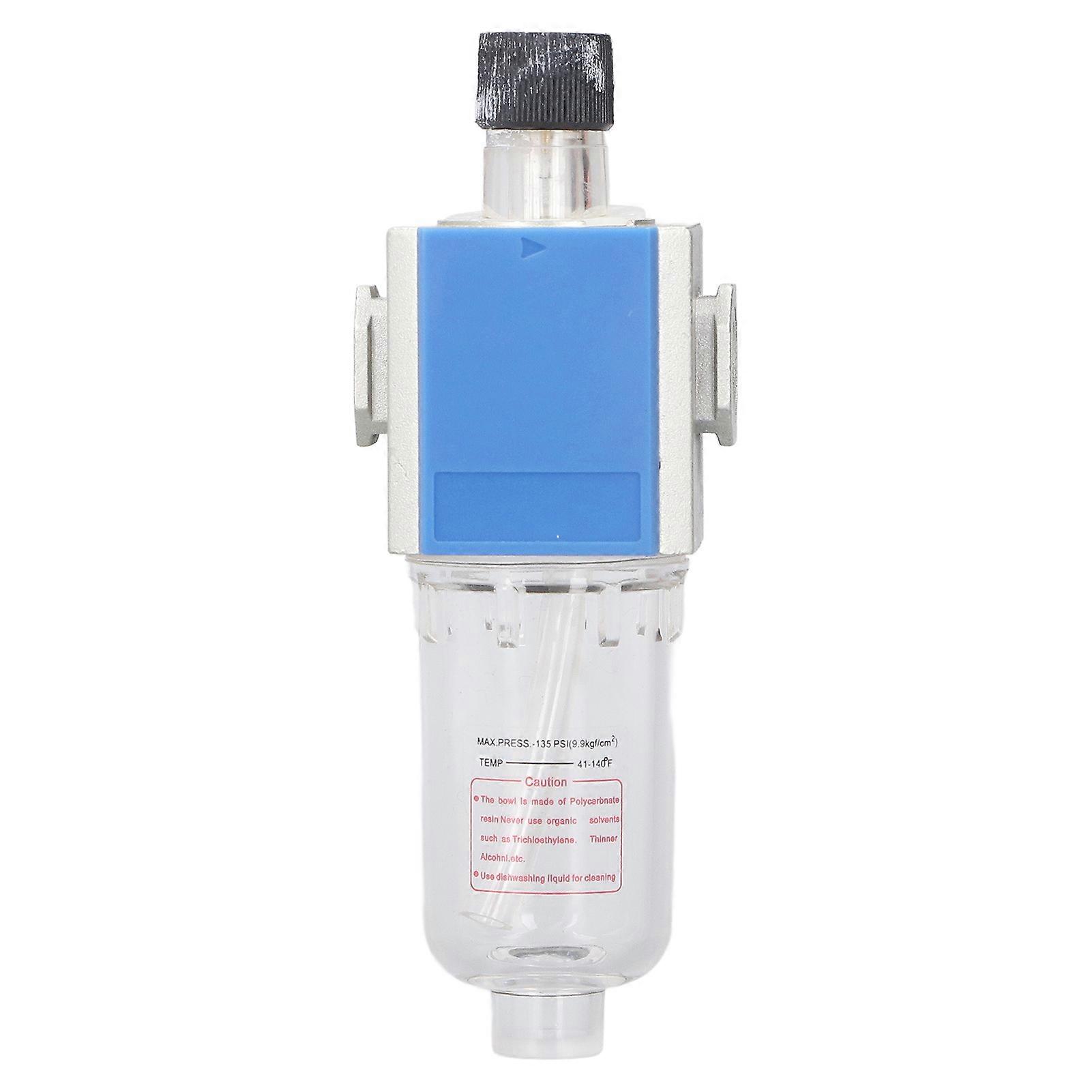 DEWIN Air Compressor Lubricator Pneumatic Filter, Water Oil Separator 0.05‑0.9Mpa, 75CC Cup Capacity(GL200‑08 PT1/4)