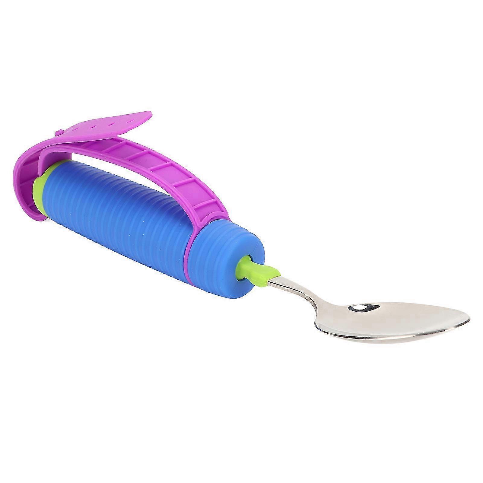 Elderly Auxiliary Spoon 360° Flexible Rotation Head Safe Practical Disabled Eating Aid Spoon for Home