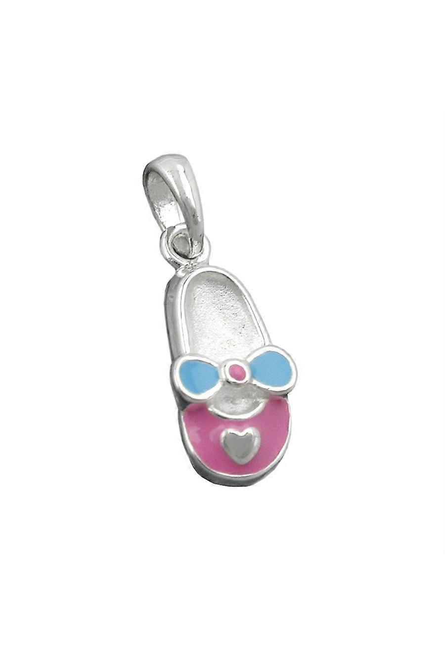 Pendant Slipper Pink-blue Silver 925 - Gl90763