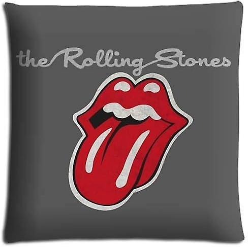 カスタムローリングストーンズホーム装飾ソフトスロー枕カバークッションカスタム枕カバーカバージッパー付きプロテクター標準プリント(45x45cm)-pl2