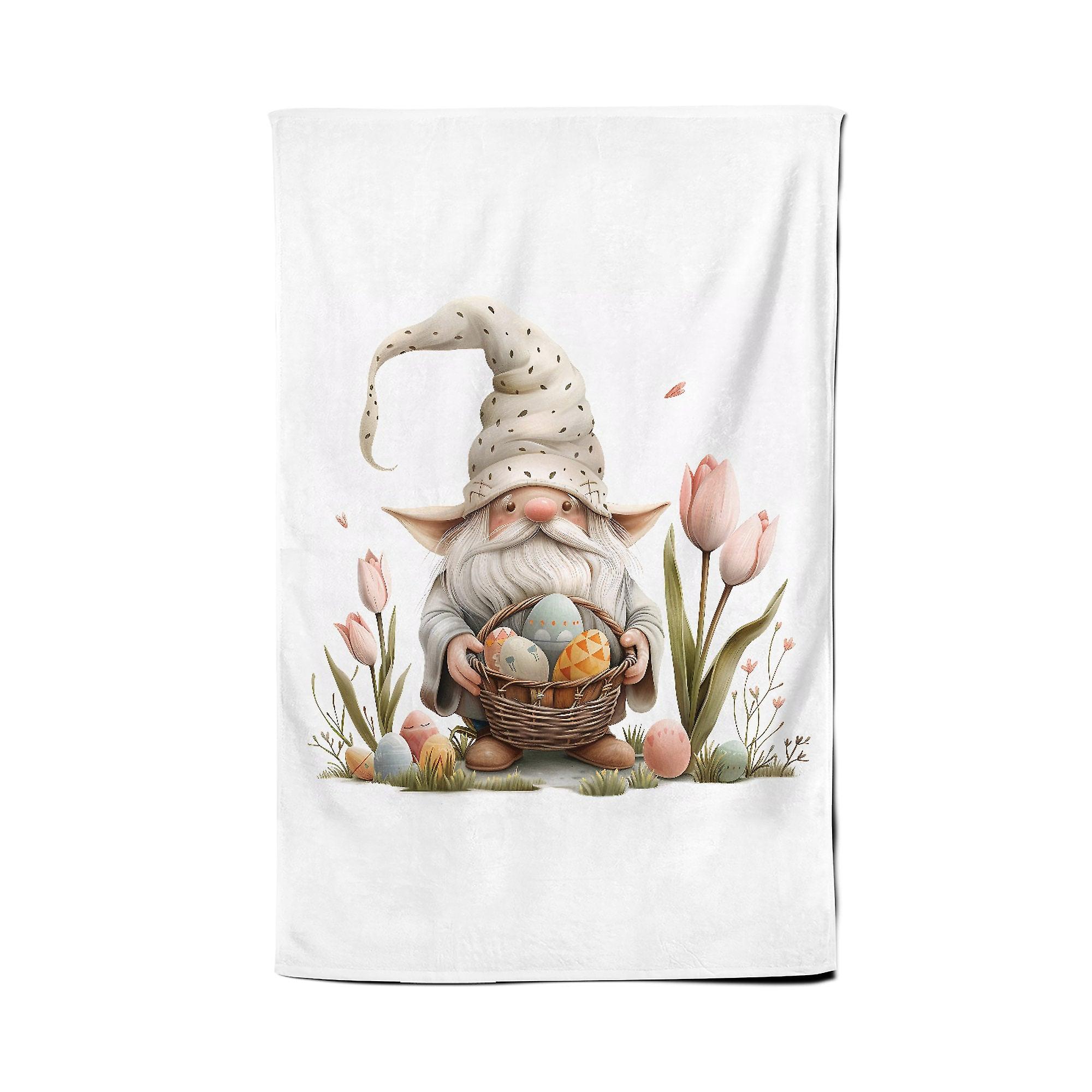 Sweet Easter Gnome Tea Towel