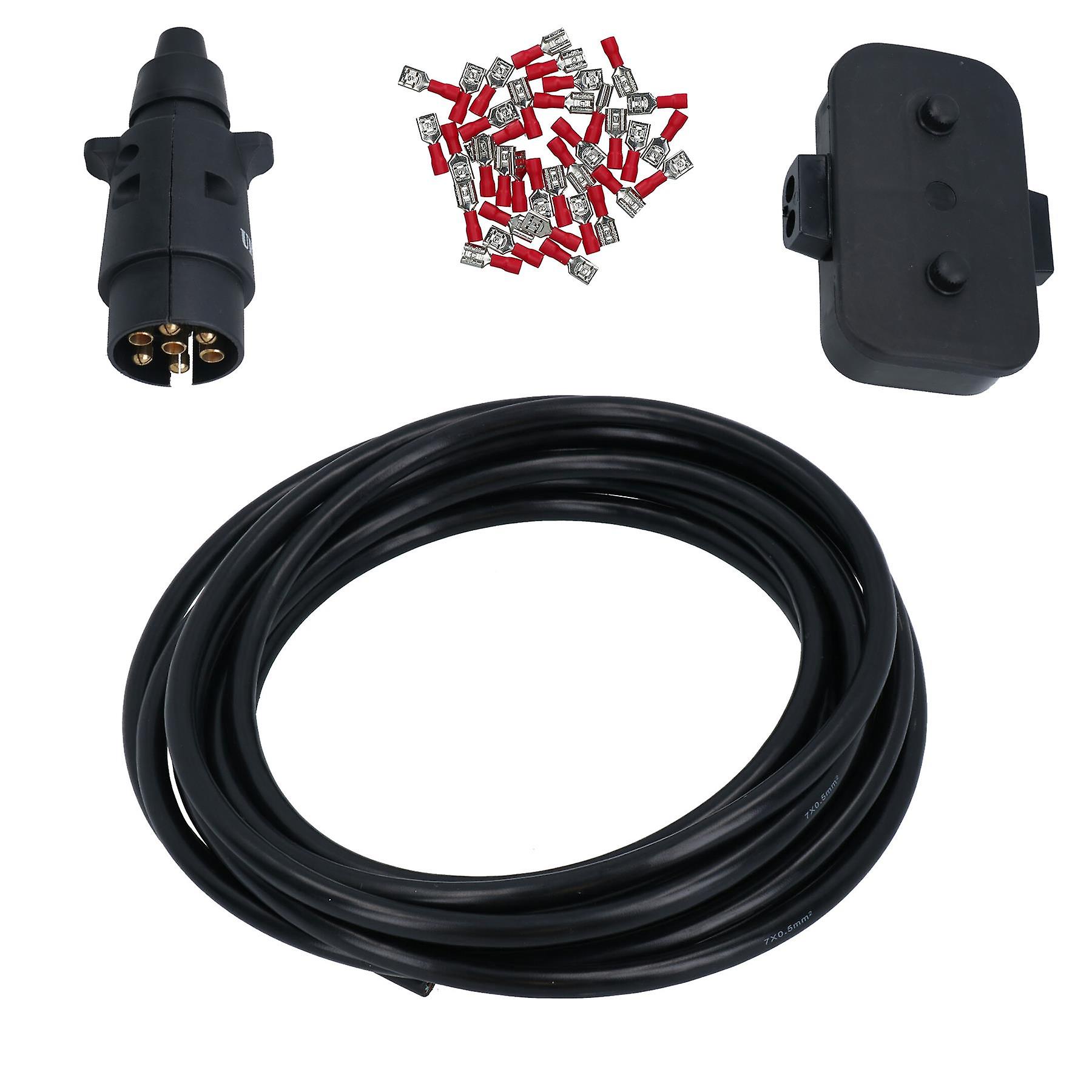 Trailer Light Electrics Rewire Kit Plug, Junction Box, 10m Cable Wire Terminals
