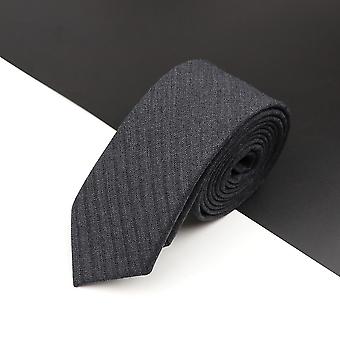 Classic Black Gray Color Skinny 100% Wool Tie Men Business Meeting Necktie Fashion Shirt Dress Accessories