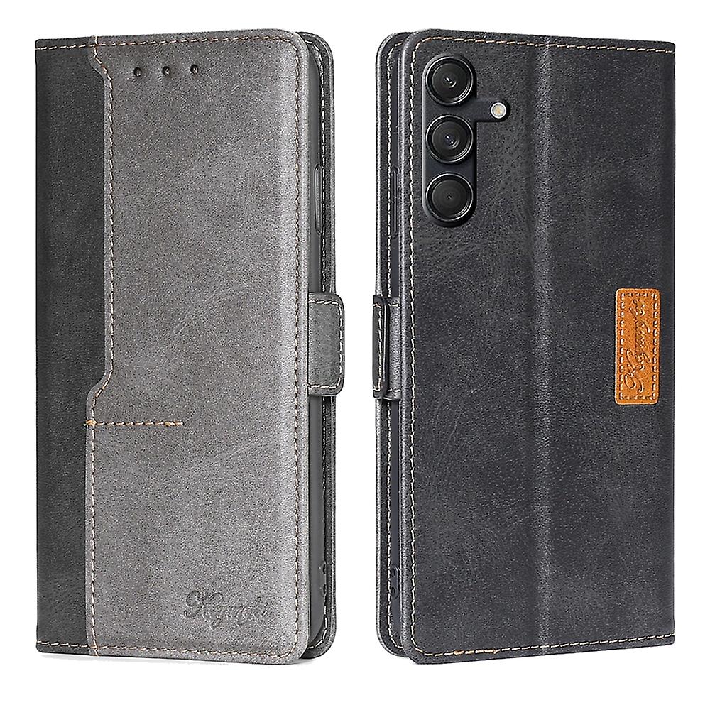 Contrast Color Leather Case For Samsung Galaxy M55 5G
