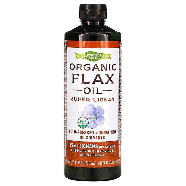 Nature's Way, Organic Flax Oil, Super Lignan, 24 fl oz (720 ml)