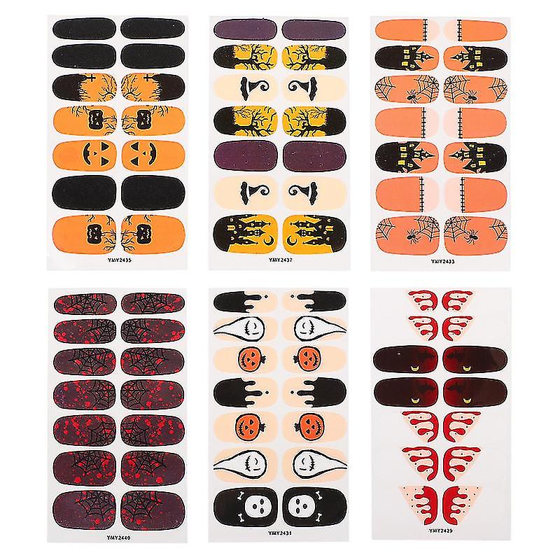 84pcs Halloween Nail Decals For Halloween Decorations
