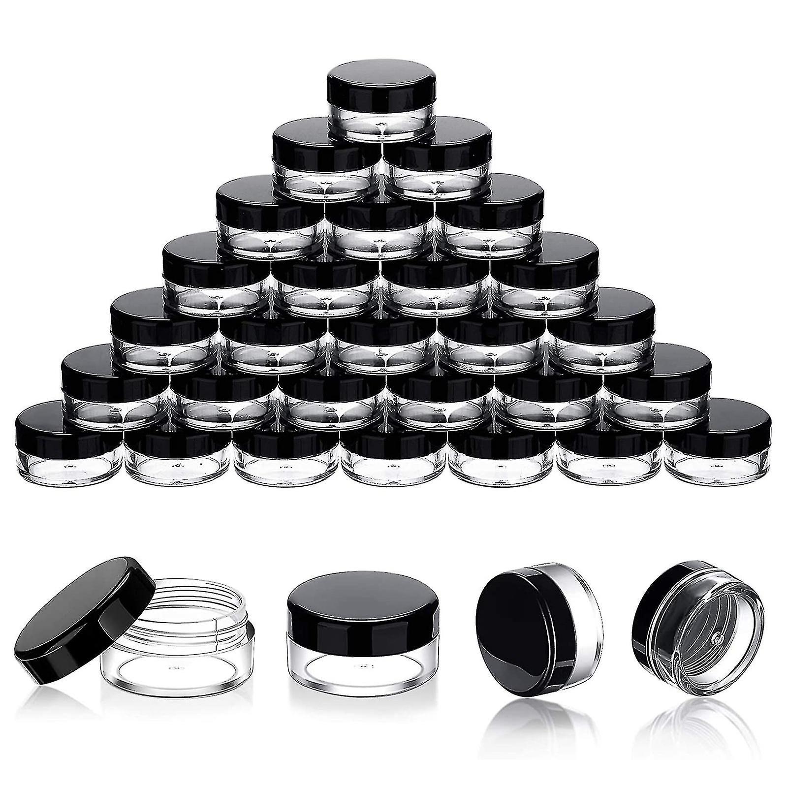 100pcs Reusable 5ml Clear Cosmetic Container Sample Jar With Lid