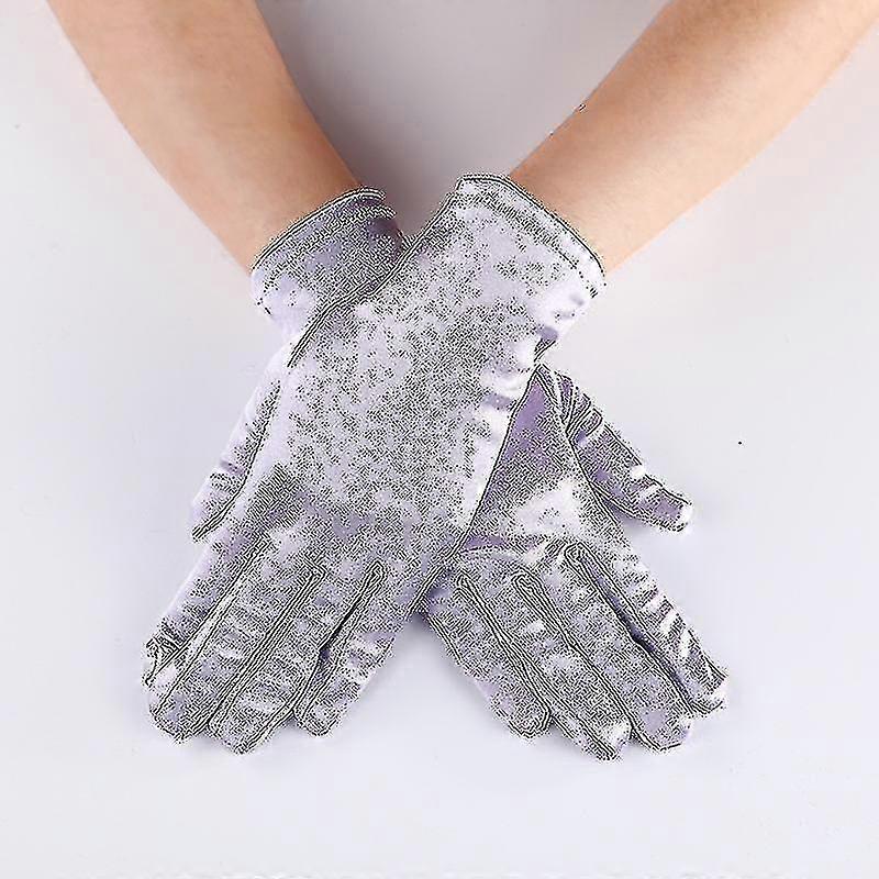 قفازات ساتان قصيرة أوبرا أنيقة نسائية قفازات زفاف حفلة مأدبة كلاسيكية - جو. T