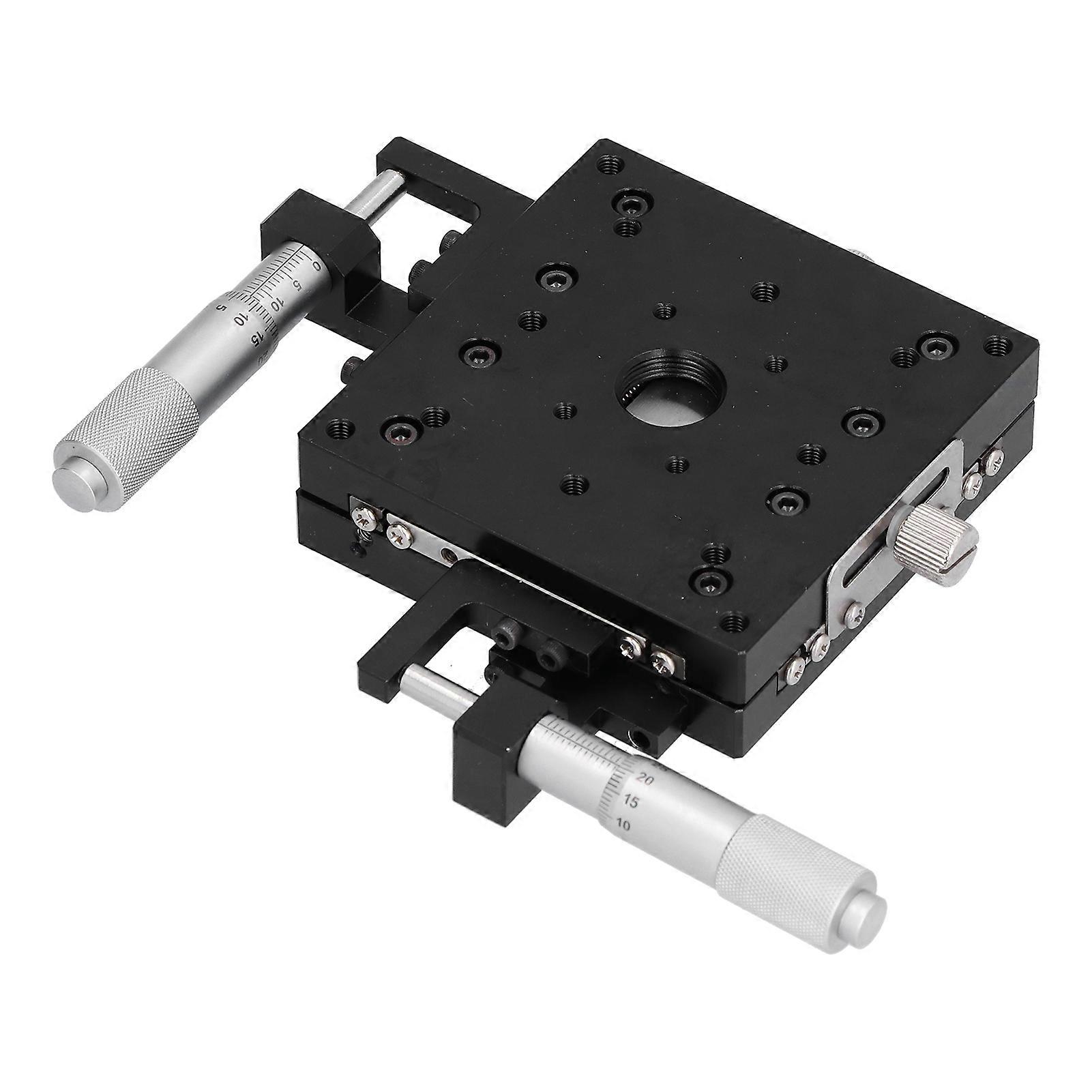 Sliding Stage Xy Axes Manual Knob Finetuning Cross Roller Displacement Platform 80x80mm