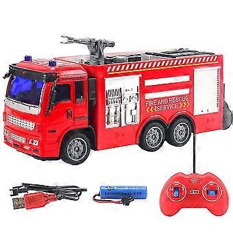 LED Controle Remoto Sem Fio Carro de Brinquedo Fire Truck para Crianças - Presente Modelo de Engenharia