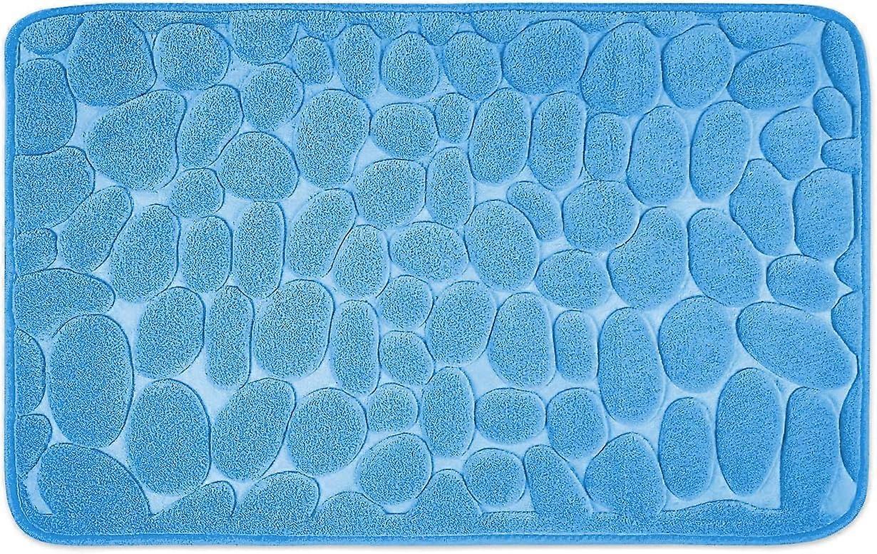 Non-Slip Memory Foam Bath Mat - Bath Mat 50 x 80 cm - Blue