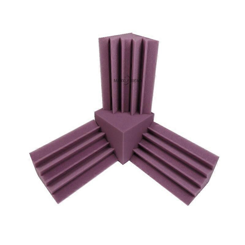 4Pcs/Set  Acoustic Foam 1Pc 15x15x15cm Cube Sound Insulation Foam+3Pcs12x12x24 Bass Trap Wall Foam Flame Retardant High Density