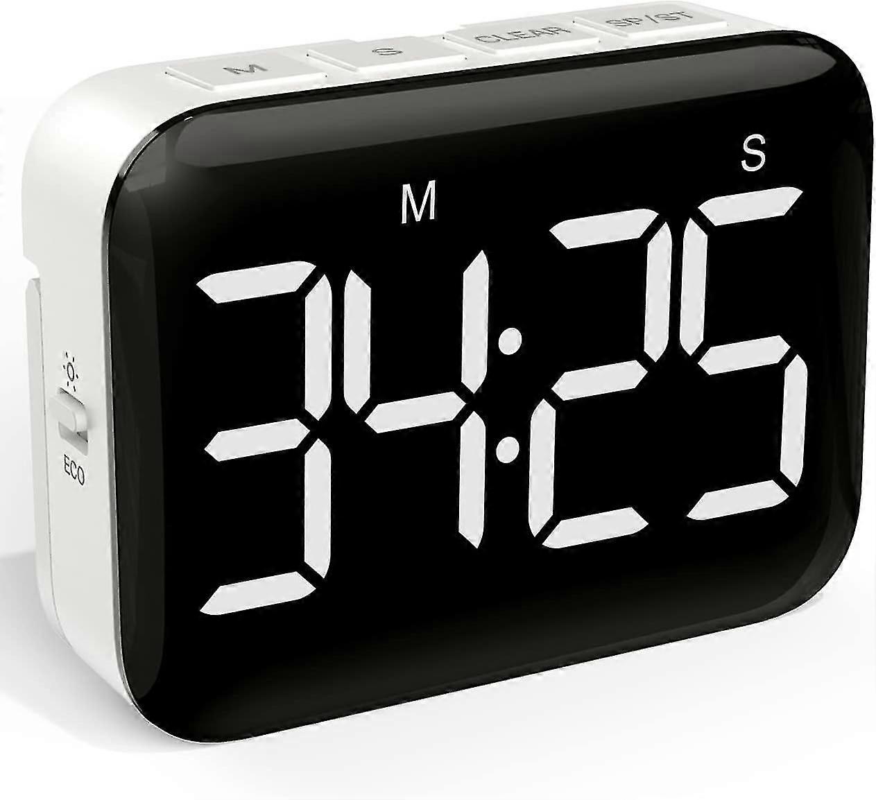 Digital Kitchen Timer for Cooking - Magnetic Countdown Timer with Large LED Display, Adjustable Volume and Brightness