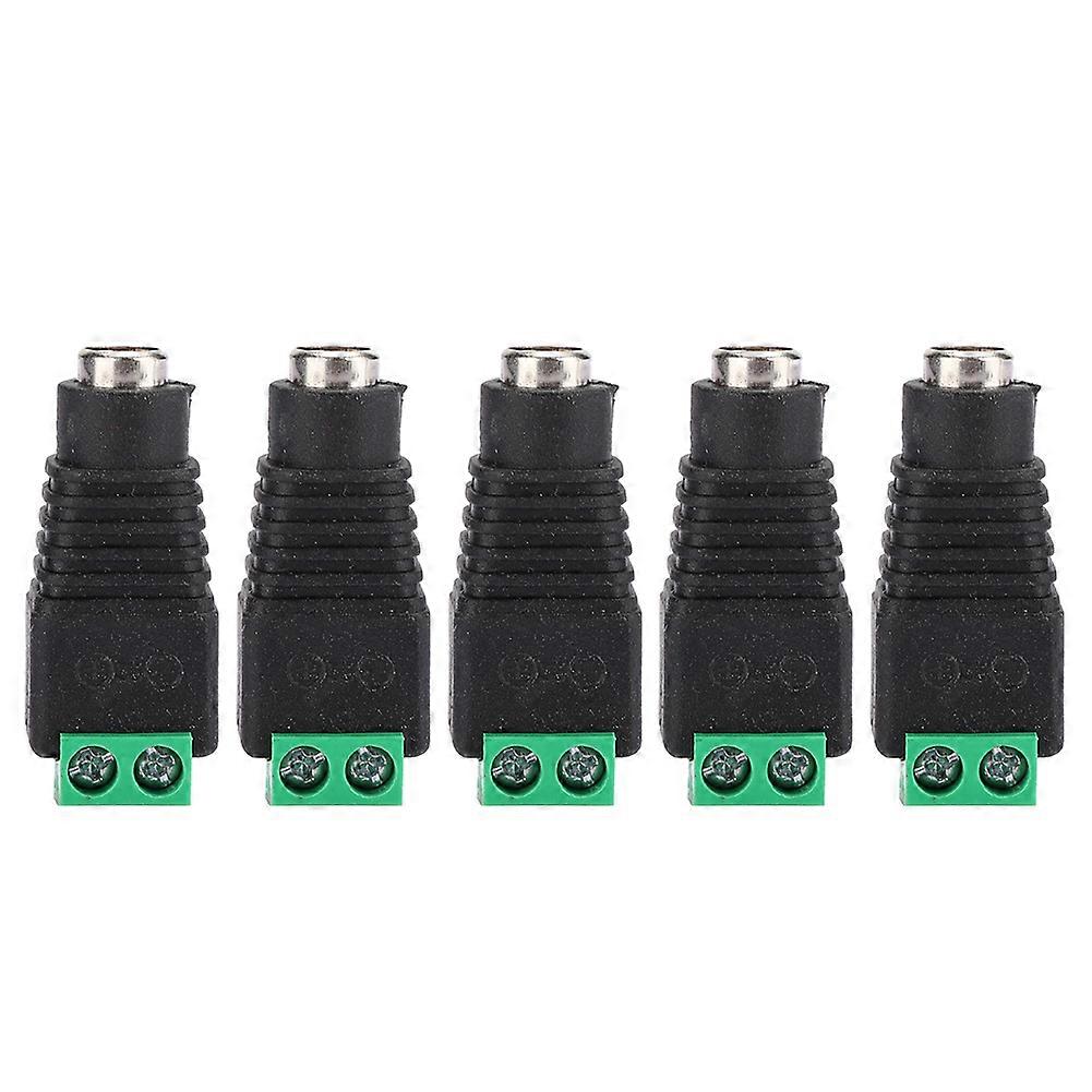 5個DC-メス端子プラグブラックグリーン電源ジャック3Dプリンターアクセサリー12V