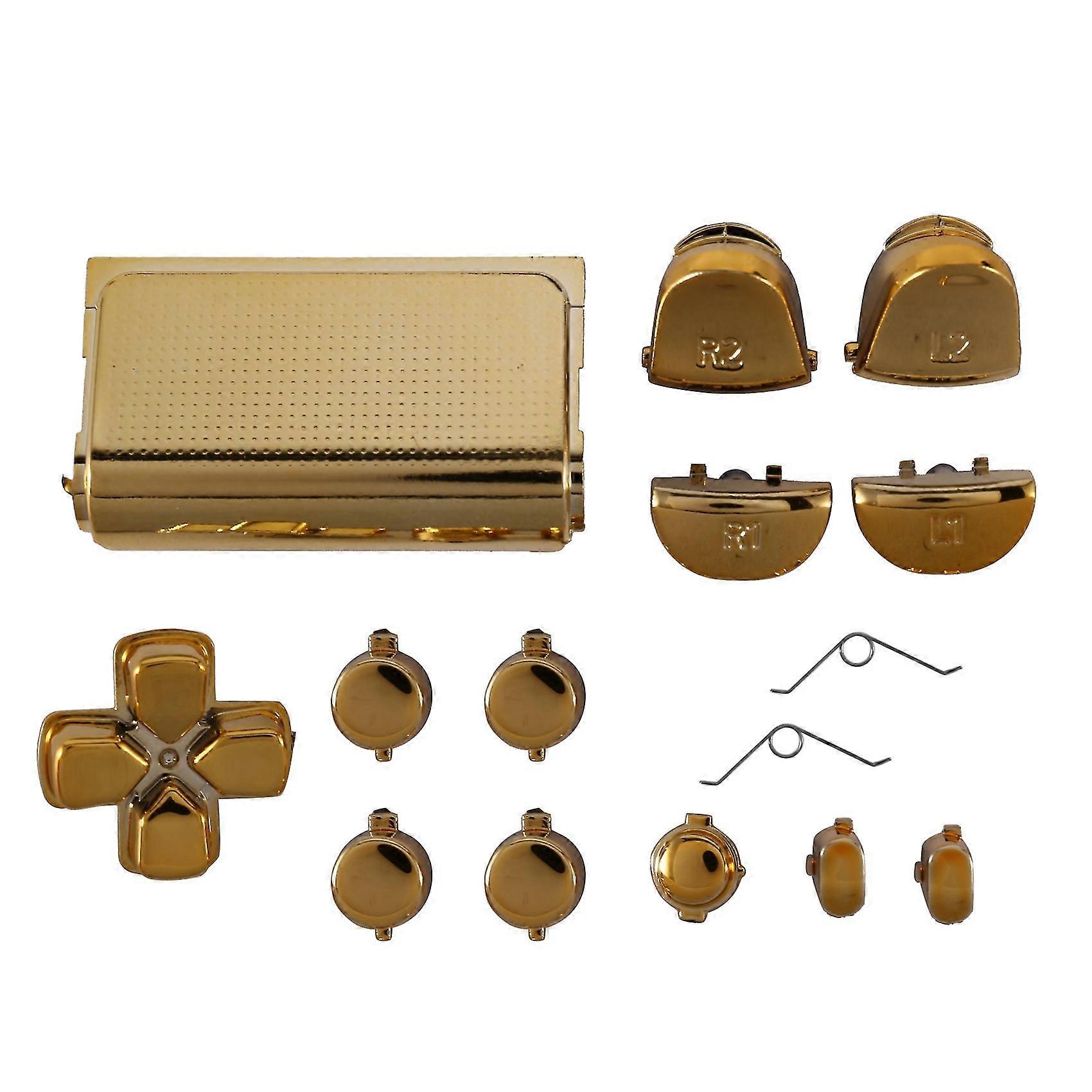 For Replacement Repair Buttons with 2x Springs Set - for Controller (Gold) - Controller Accessory