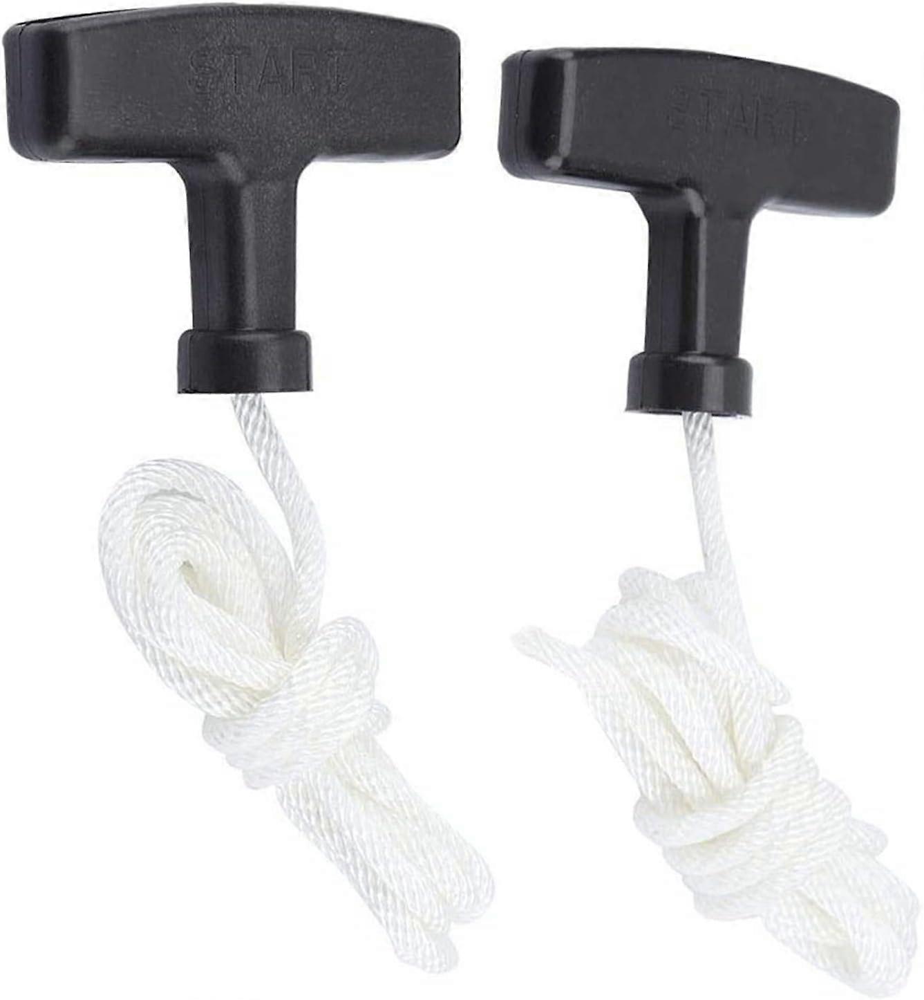 2 Pieces Recoil Starter Rope, Recoil Pull Starter Handle, Pull Starter Handle Rope, For Lawn Mowers, String Trimmers, Gasoline Engines, Motors