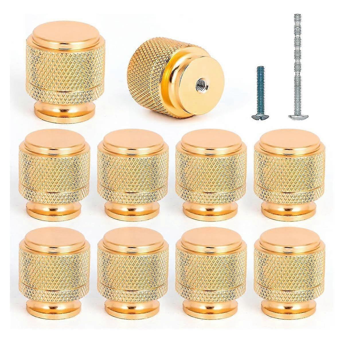 10 Pack 1 Inch Cabinet Gold Dresser Knobs Gold Drawer Knob Pulls Kitchen Cabinet Knobs Cabinet Handles