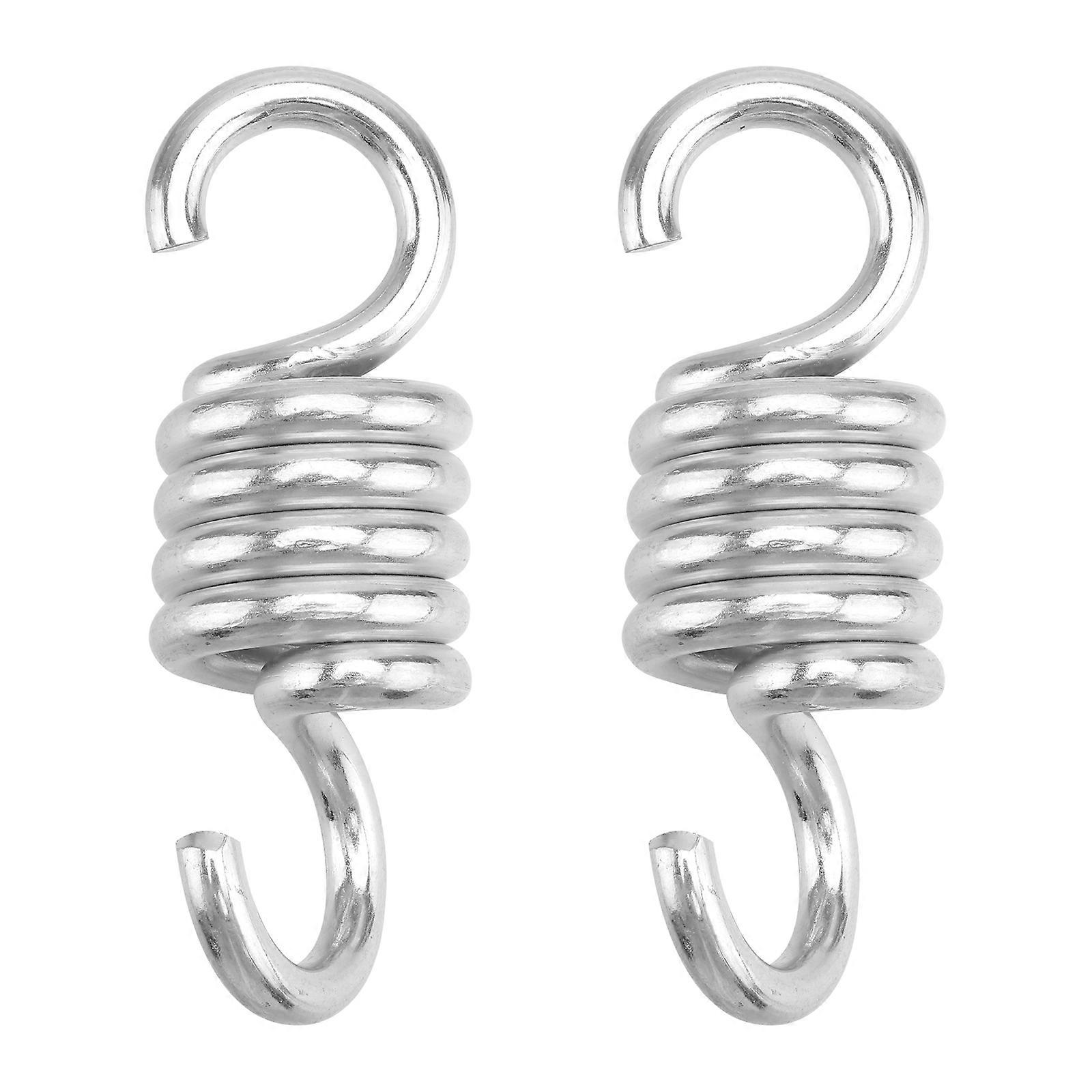 2PCS Hammock Chair Hanging Porch Swing Spring Heavy Duty Stainless Steel Hammock Swing Dual Swivel Hooks (6.7mm)