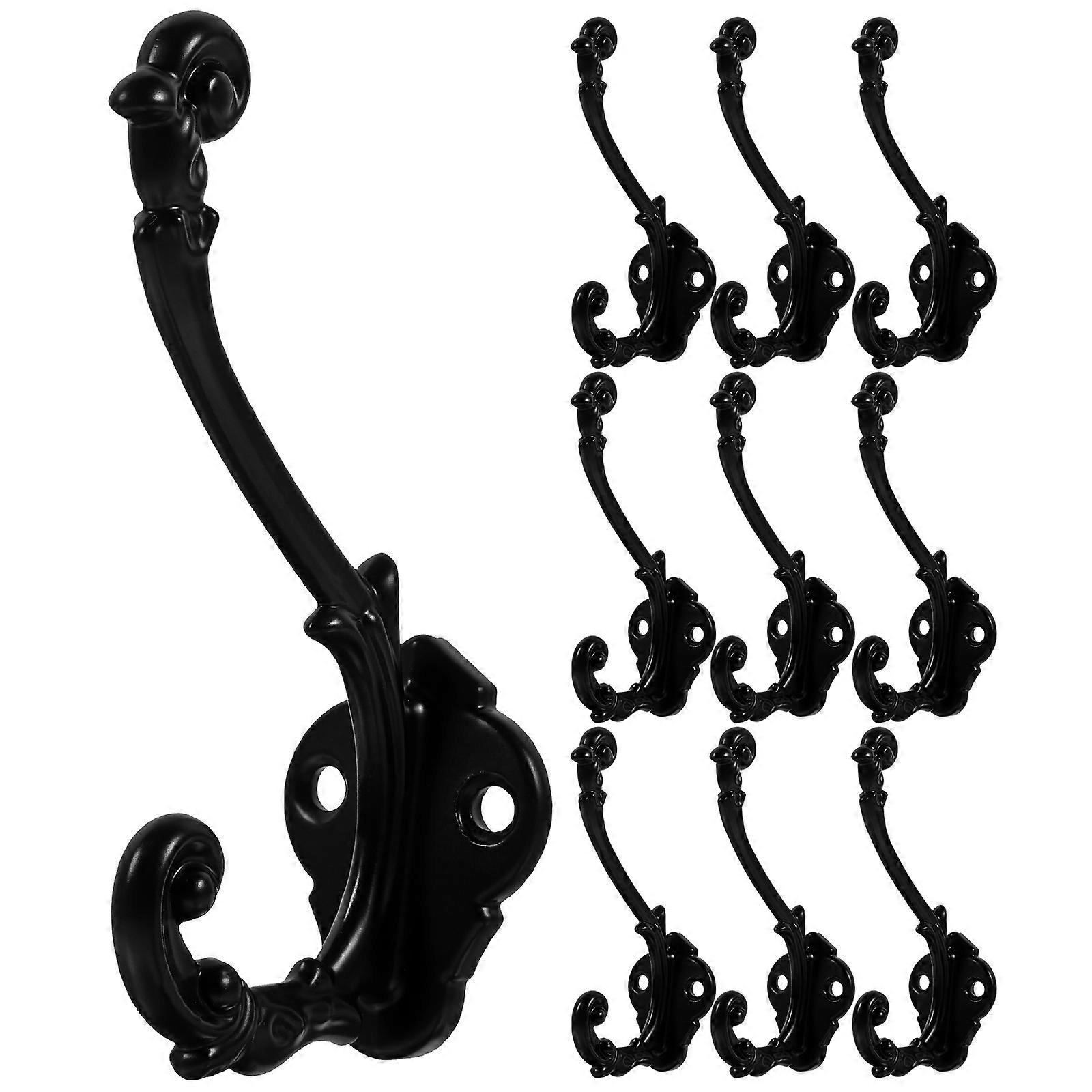 10Pcs Antique Wall Hook Heavy Duty Coat Hooks Wall Mounted Hooks Hanging Coat Hook