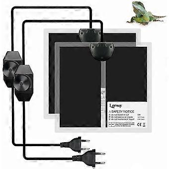 2st Terrarium Uppvärmningsmatta Akvarium Värmematta Vattentät Vivarium Temperaturregulator För Reptiler Ödlor Geckos Ormar Sköldpaddor Spindlar (2st-5W