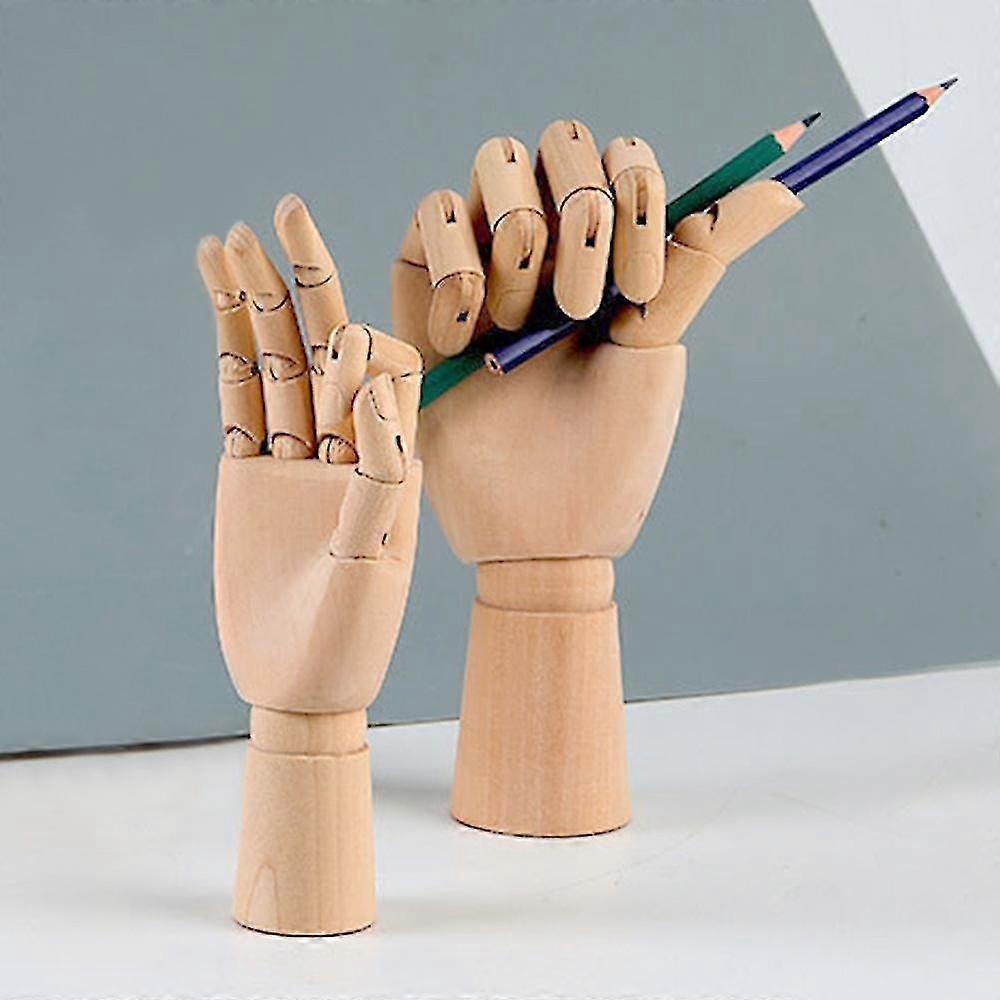 Rotatable Wood Hand Model Joint Mannequin Hand Figure For Sketch Drawing Decor