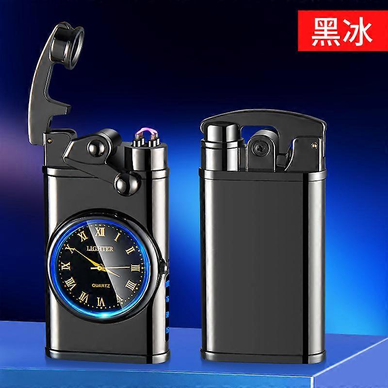 Creative Multi-Functional Electronic Watch Cigarette Lighter Double Arc One Machine Multi-Purpose Net Red Men Gift Lighter Cross-Border