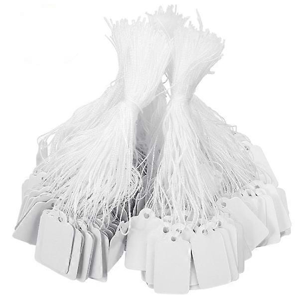 100-pack paper labels / price tags with string White
