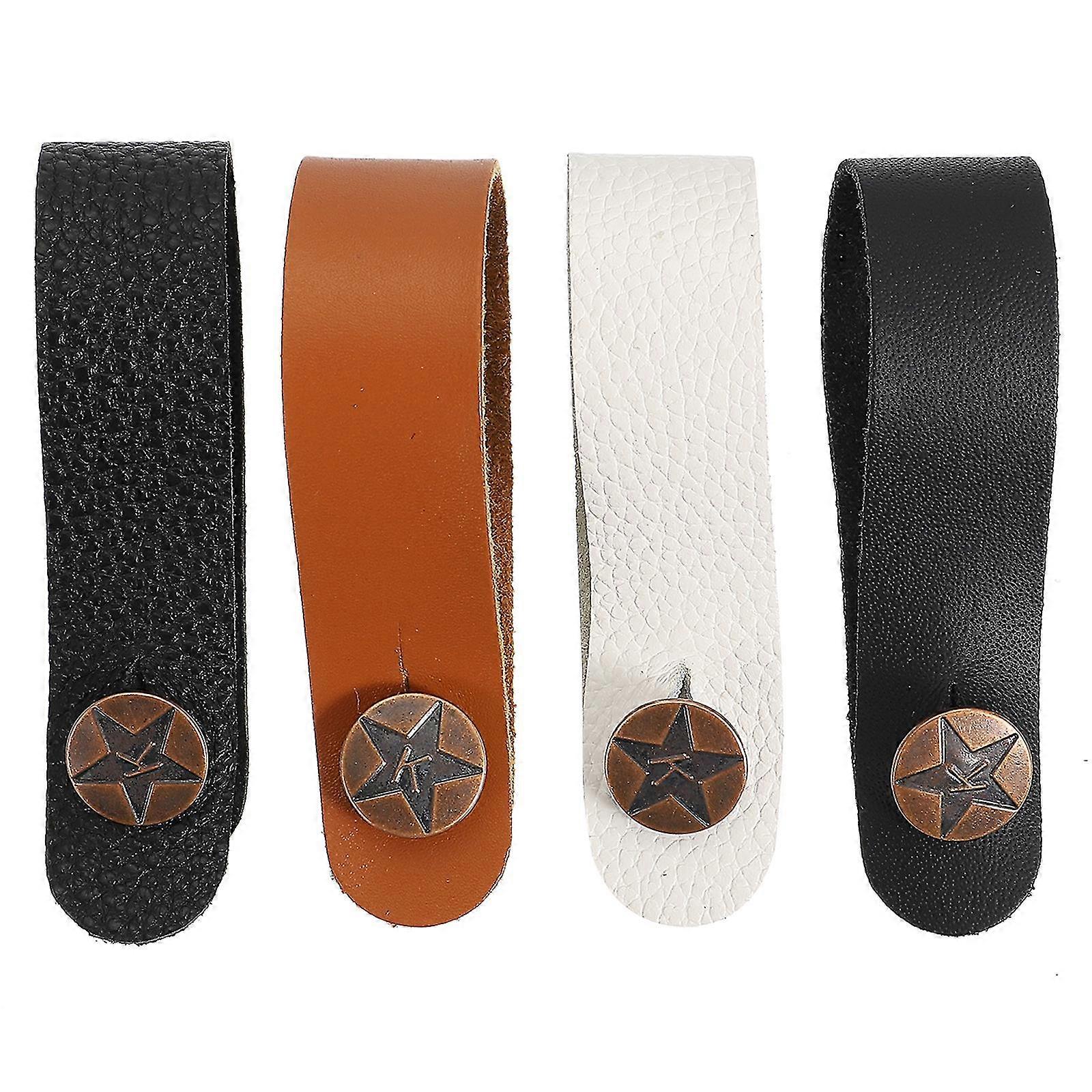 4pcs Guitar Strap Hook Guitar Neck Strap Button Guitar Headstock Strap Tie