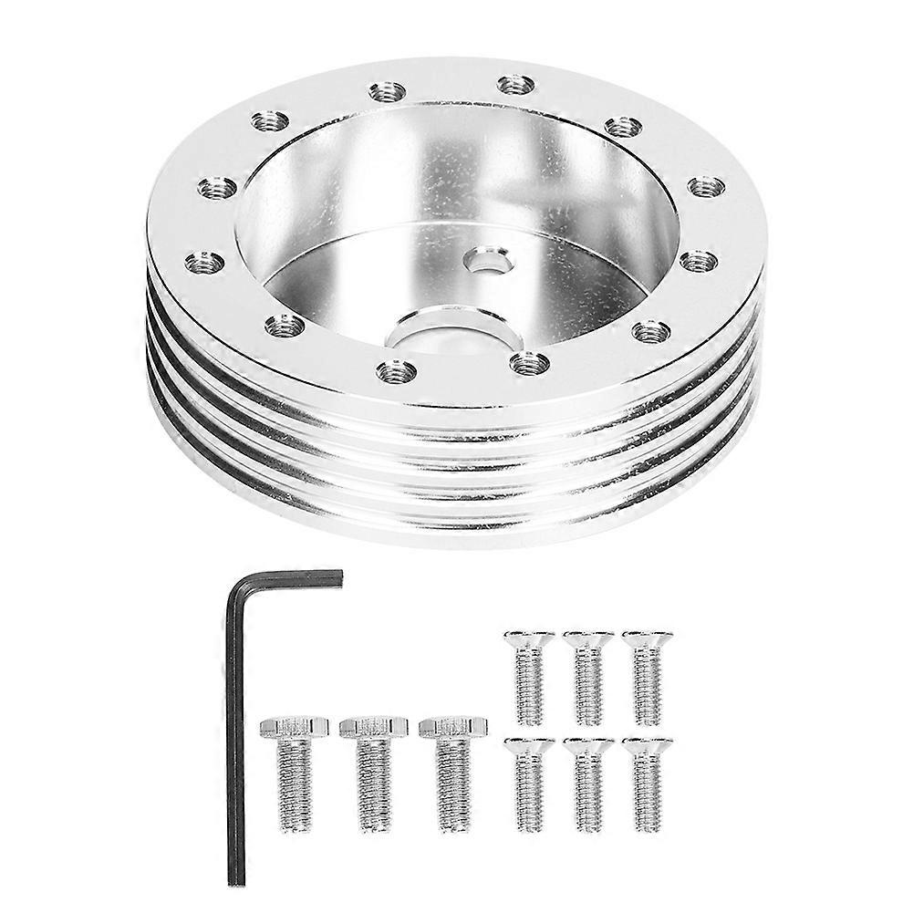 Distanziale per mozzo volante in alluminio da 1 pollice per 5 ruote a 6 fori per adattatore a 3 fori (argento)