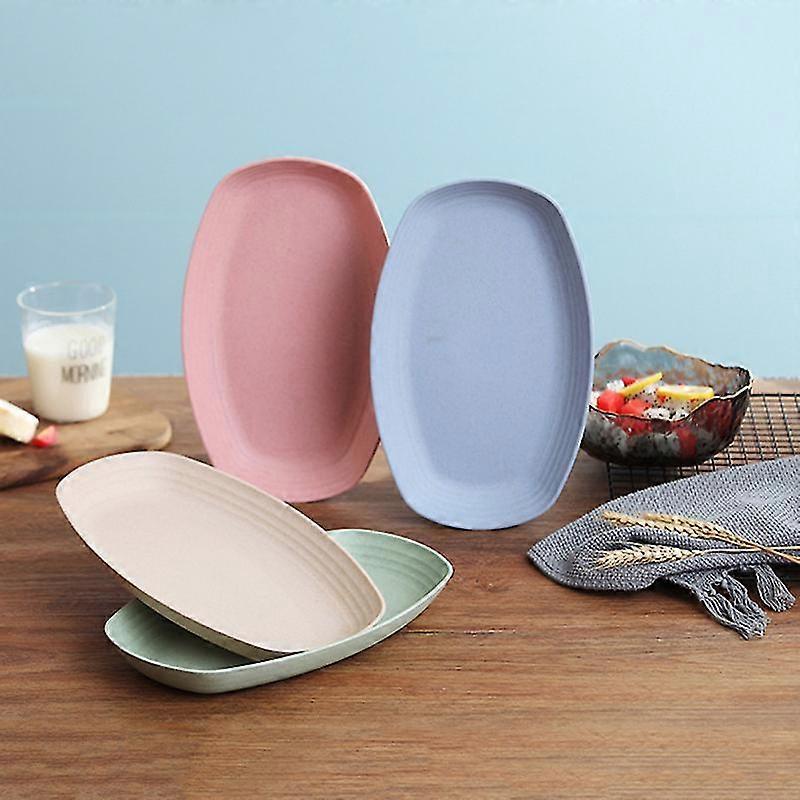 rectangular fish platter wheat straw shatter-resistant dinner plate food platter for home restaurant