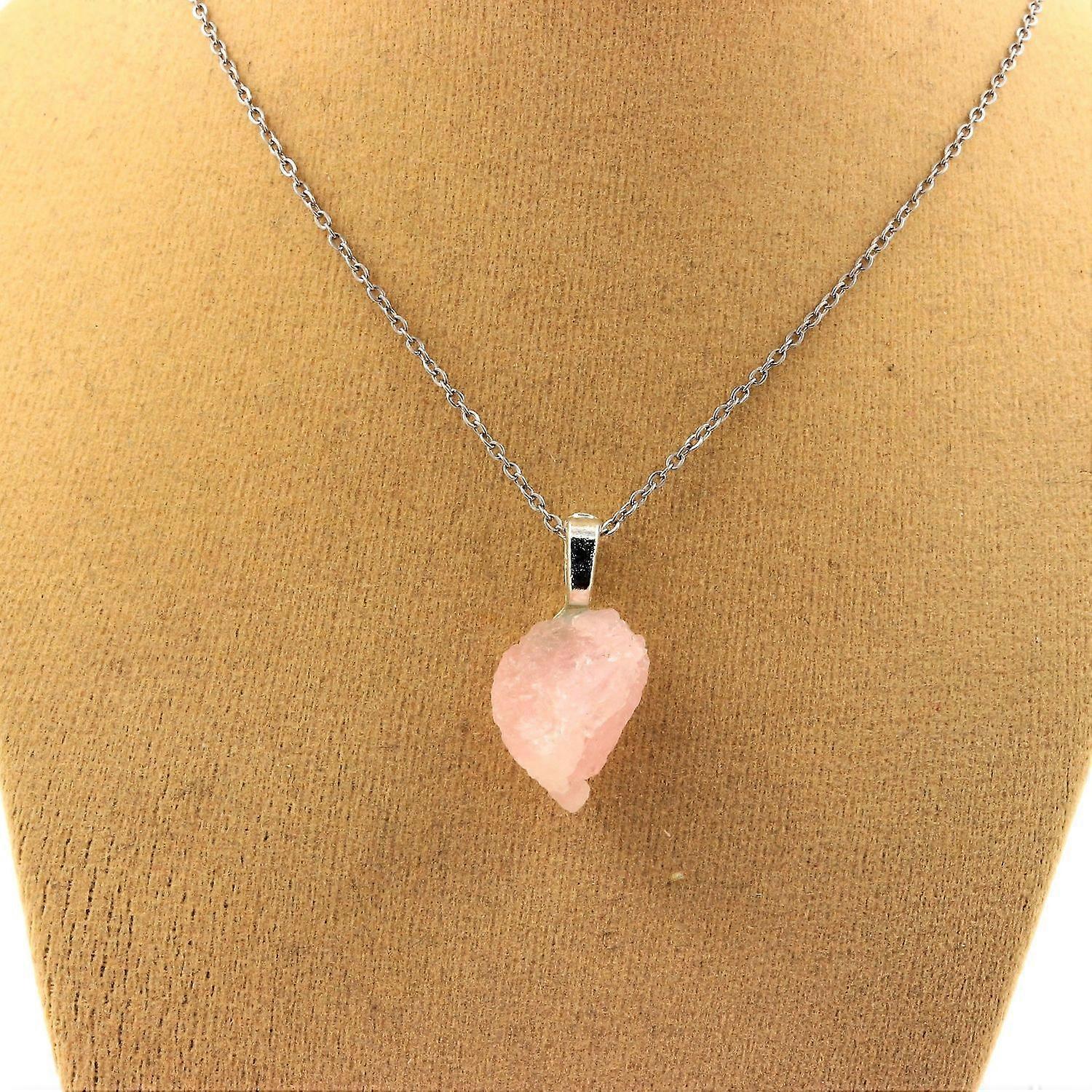 Raw Morganite necklace 12.60 carats