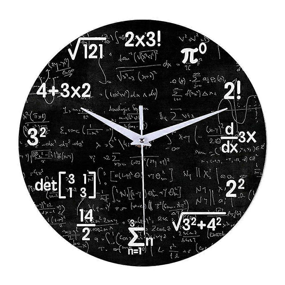 Math Wall Clock,Mathematics Clock,compatible with Kids Math compatible withmulas Icons Wall Clock Classroom Decor,Gift compatible with Teacher