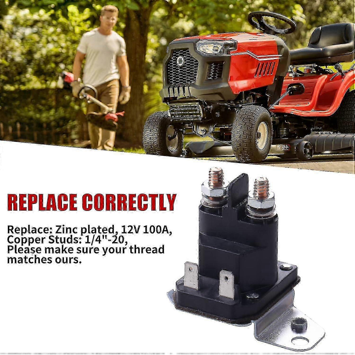 12V Starter Solenoid Relay Riding Lawn Mower Compatible with Cub Cadet ...