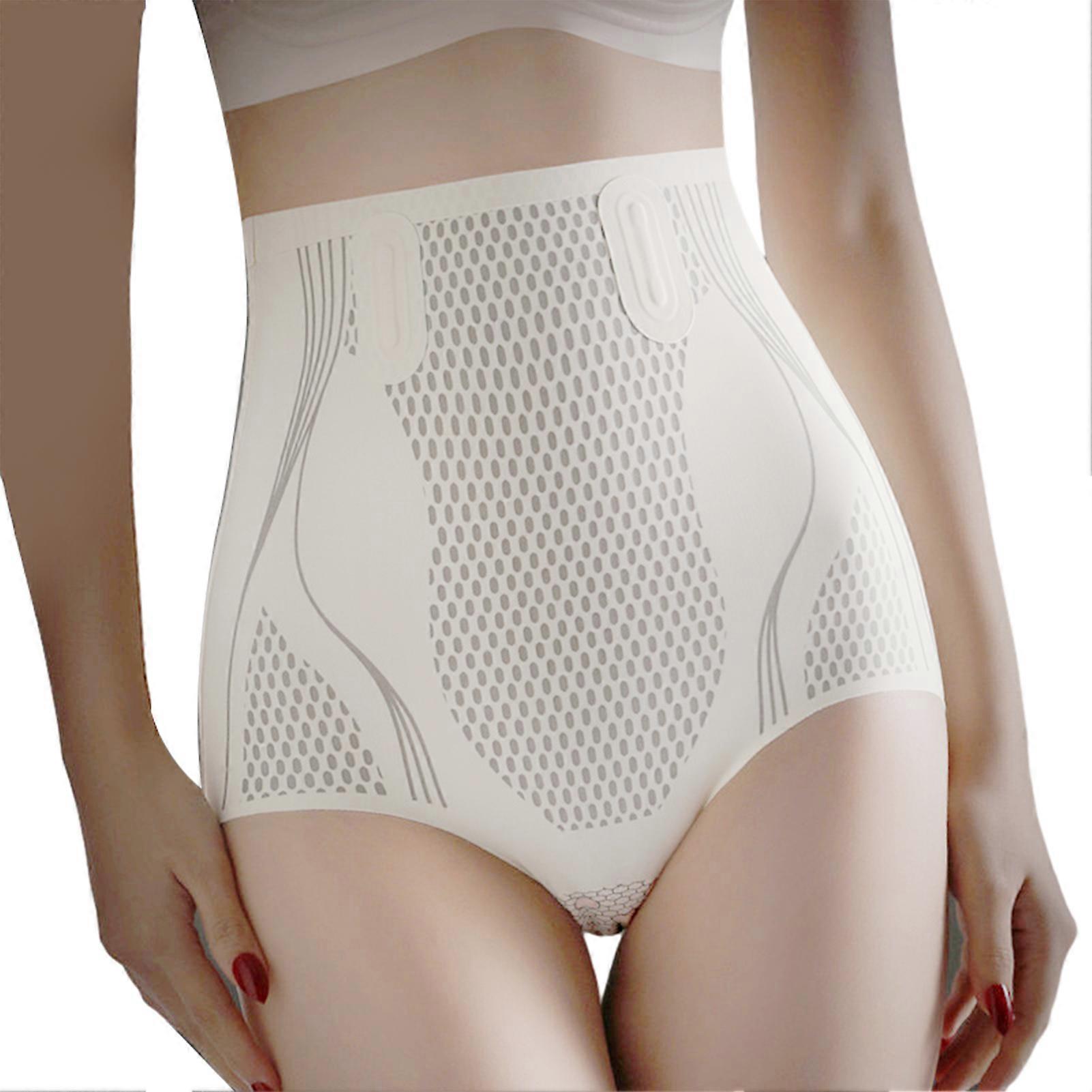 Hög midja Anti Curl Shaping Trosor Mjuka elastiska andningsbara underkläder för kvinnor Dagligt slitage