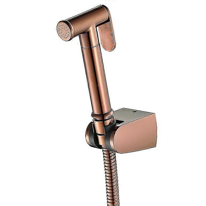 Ouro Rosa Mão Segurado Bidé Spray Aço Inoxidável Douche Kit