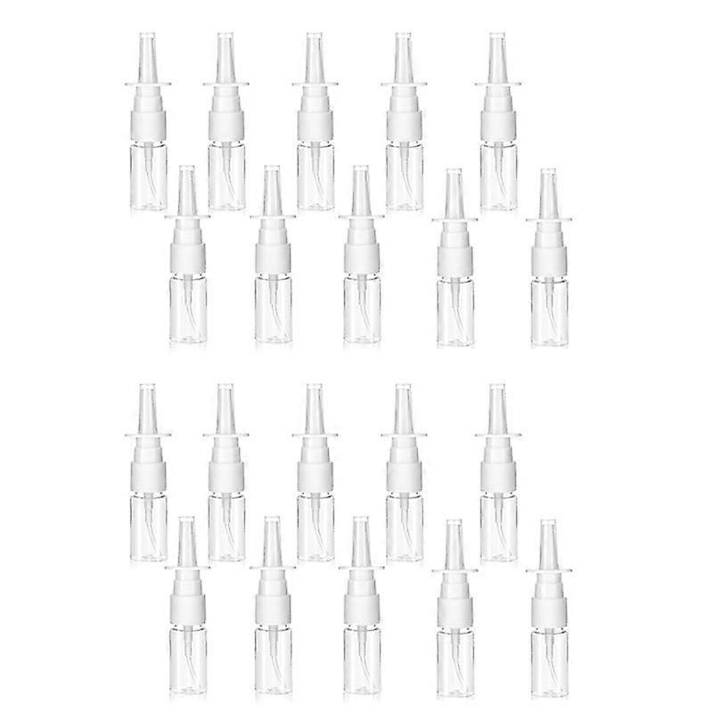 20Pcs Nasal Bottle, 10ML Clear Small Empty Nose Bottle Reusable Fine Mist Sprayers for Travel